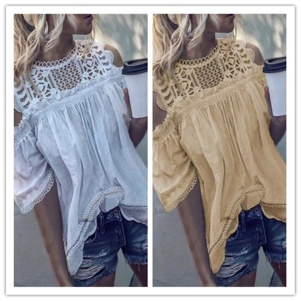 Modern női csipkeblúz 3/4 ujjal, négy színben