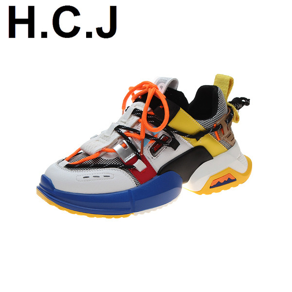 Modern női tornacipő durva talppal, színes nyakkendőkkel több színben