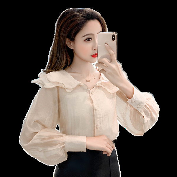 Γυναικείο πουκάμισο σε τρία χρώματα με V-λαιμόοψη και κουμπιά