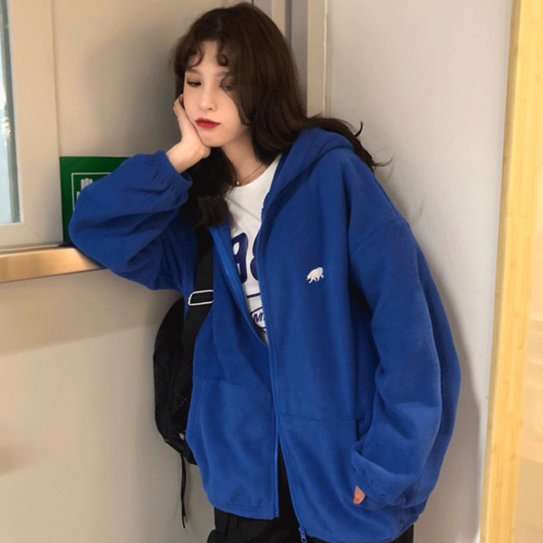 Női széles pulóver több színben cipzárral