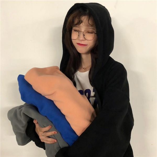 Női széles pulóver több színben cipzárral