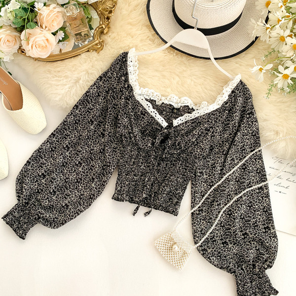 Rövid női ing nyakkendővel és csipke elemmel több színben