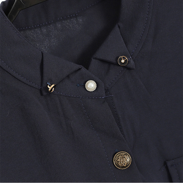 Modern női ing modell fekete és kék színben