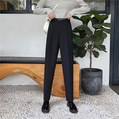 Дамски модерен панталон в два цвята - прав модел