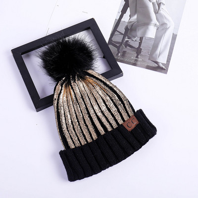 HIT Modern női téli sapka pehellyel több színben