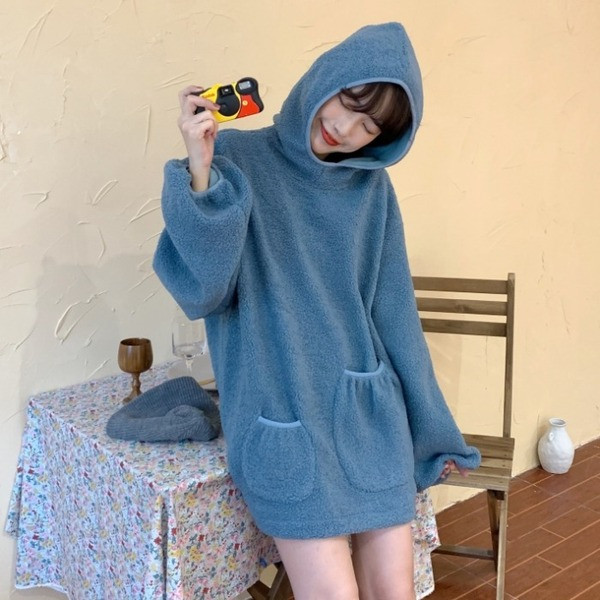 Hanorac de zi cu zi pentru femei în două culori cu buzunare