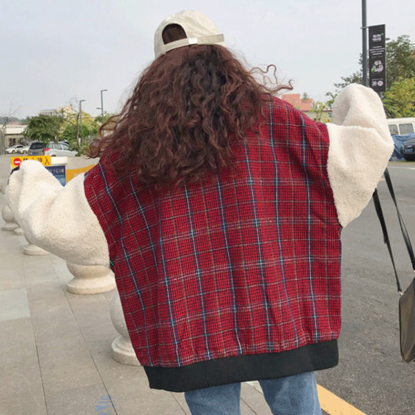 Női kockás blúz magas gallérral, két színben