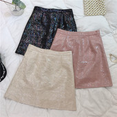 Új modell női rövid szoknya, fényes hatással három színben