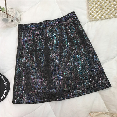 Új modell női rövid szoknya, fényes hatással három színben