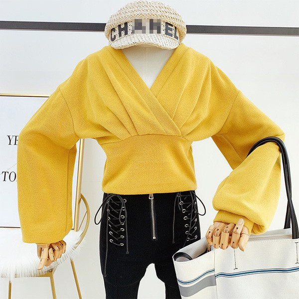 Γυναικεία μπλούζα με V-neck και μακρύ μανίκι σε τέσσερα χρώματα