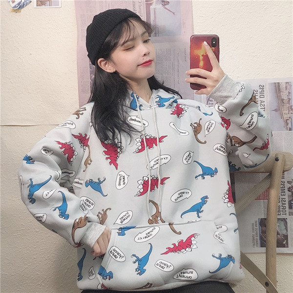 Női mindennapi széles pulóver két színben kapucnival