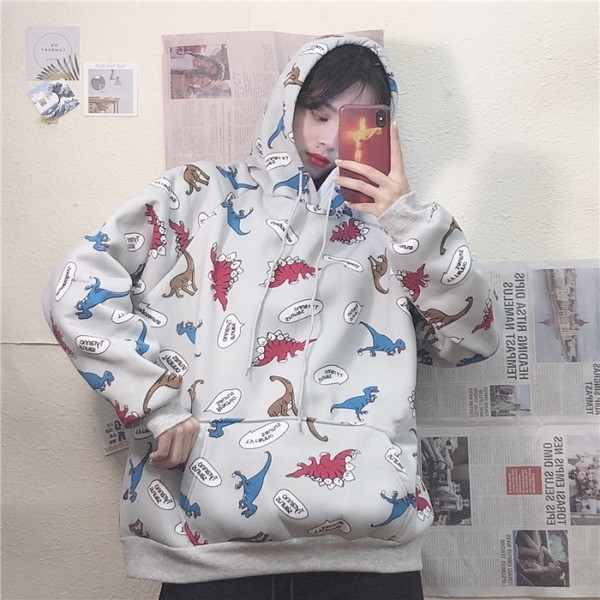 Női mindennapi széles pulóver két színben kapucnival