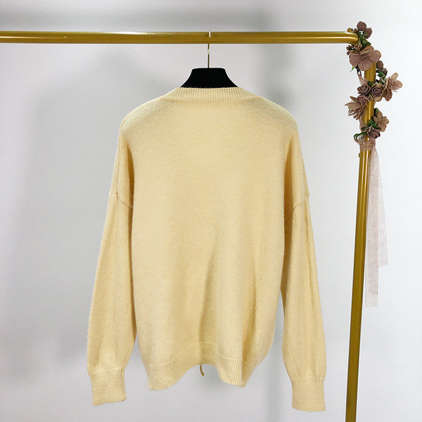 Pulover de dama cu cravate si decolteu spitz in trei culori