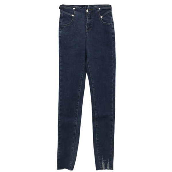 Alkalmi női farmer magas derékkal, fekete, kék és szürke színben