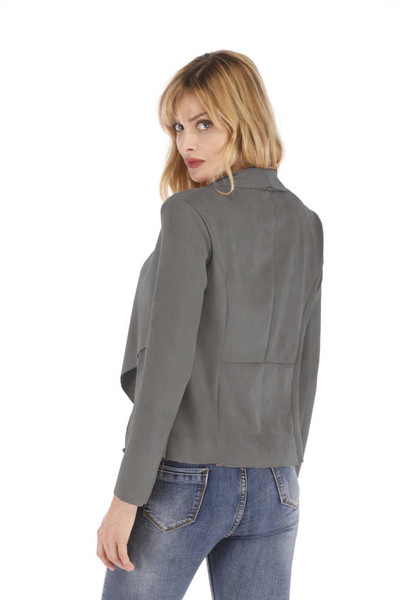 Őszi női rövid kabát cipzárral több színben