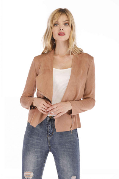 Őszi női rövid kabát cipzárral több színben