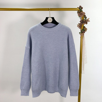 Alkalmi pulóver ovális nyakkivágással és hosszú ujjú négy színben