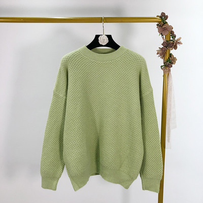 Alkalmi pulóver ovális nyakkivágással és hosszú ujjú négy színben