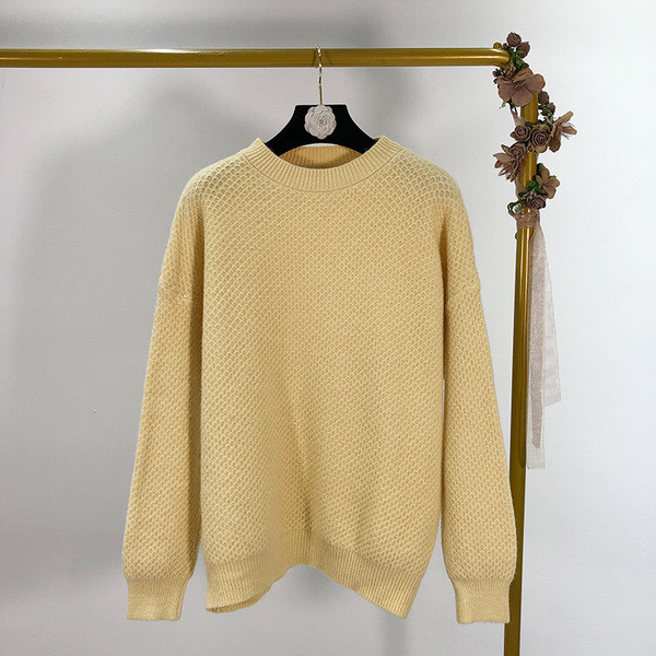 Alkalmi pulóver ovális nyakkivágással és hosszú ujjú négy színben