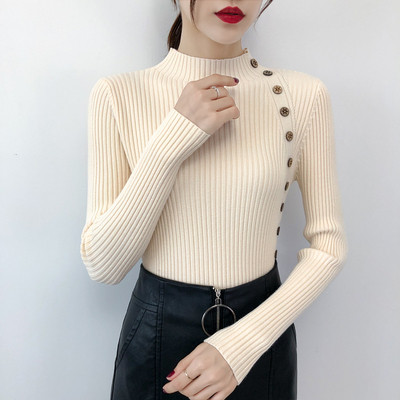 Új modell mindennapi női pulóver gombokkal - több színben