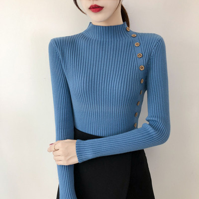 Új modell mindennapi női pulóver gombokkal - több színben