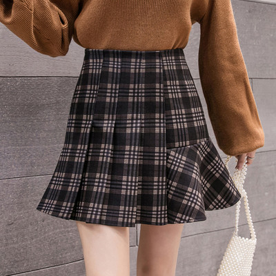 Modern női kockás szabású szoknya három színben