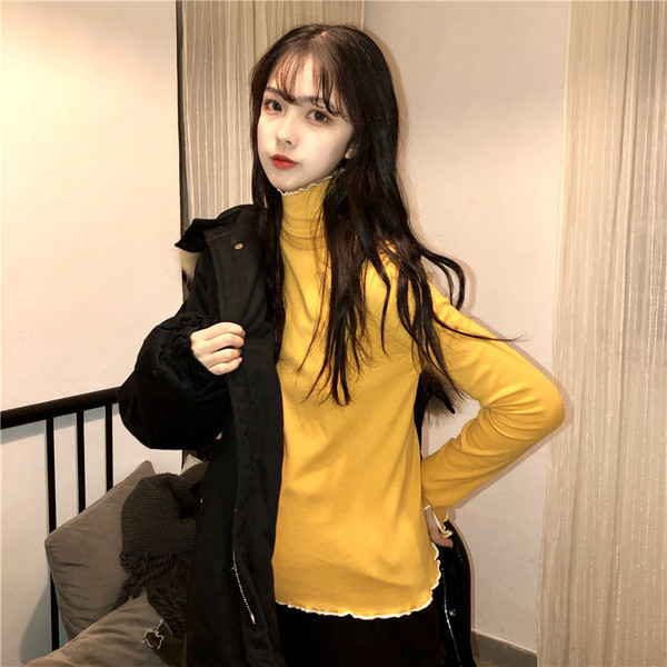 Női alkalmi blúz több színben, magas gallérral