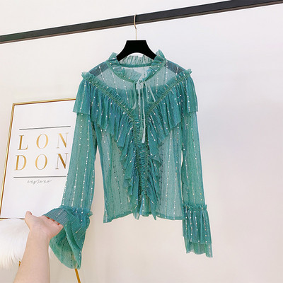 Három színben hímzéssel ellátott női rakott ing