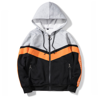 Nappali férfi pulóver kapucnival és nyakkendővel, két színben