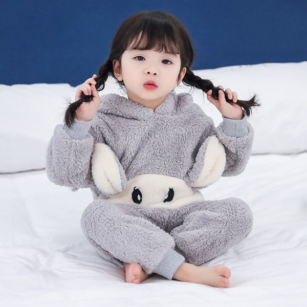 Gyermek pizsama két színben 3D elemmel lányoknak és fiúknak