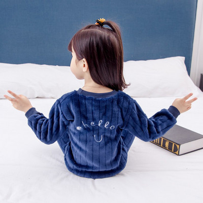 Gyermek pizsama két színben hímzéssel lányoknak