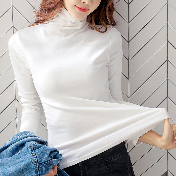 Bluza de dama modern model nou cu guler polo inalt in mai multe culori