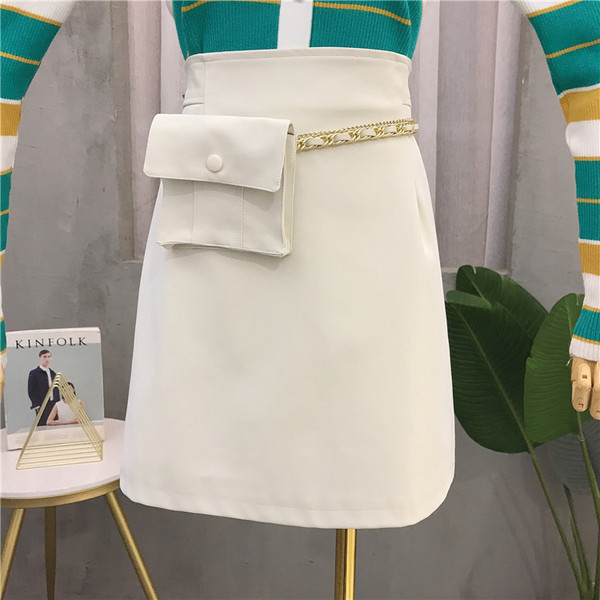 Νέο μοντέλο γυναικεία φούστα με ζώνη σε διάφορα χρώματα