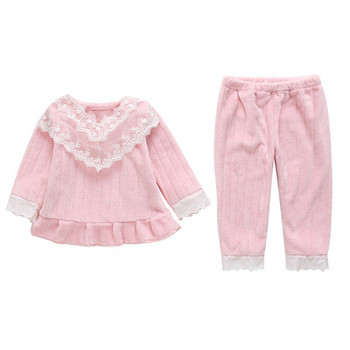 Παιδική πιτζάμα σε ροζ και άσπρο χρώμα για κορίτσια