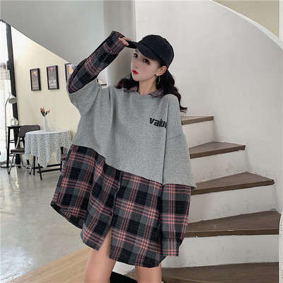 Női széles pulóver két színben - hosszú modell