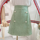 Aktuális női szoknya gombokkal, négy színben