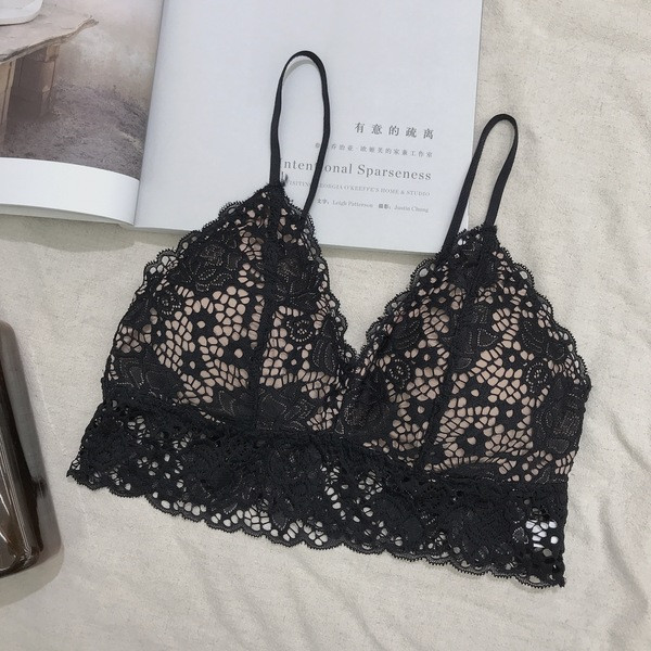 Γυναικείο σουτιέν με δαντέλα σε λευκό και μαύρο χρώμα