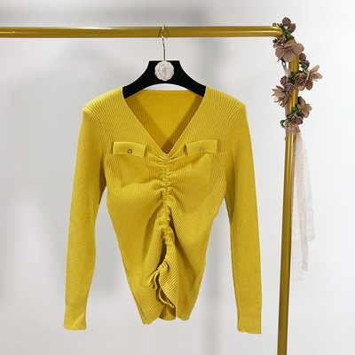 Alkalmi pulóver spitz nyakkivágással és nyakkendővel több színben