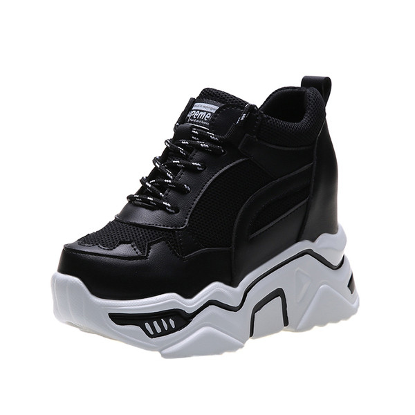 Alkalmi női tornacipő platformmal zöld, sárga, fehér és fekete színben