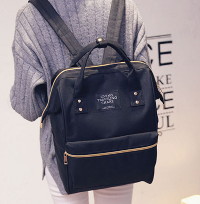 Női táska rövid és hosszú füllel, kék, fekete és rózsaszín színben