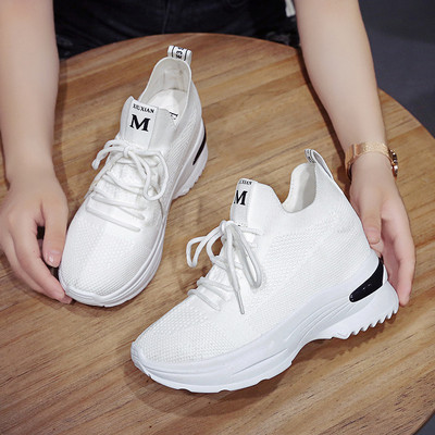 Női alkalmi sportcipő fehér, fekete és rózsaszín színben