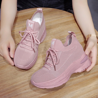 Női alkalmi sportcipő fehér, fekete és rózsaszín színben