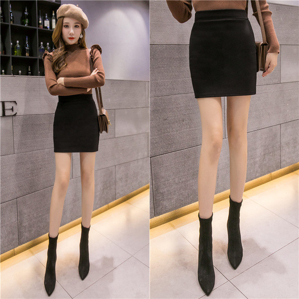 Fusta scurta de dama model nou de culoare neagra