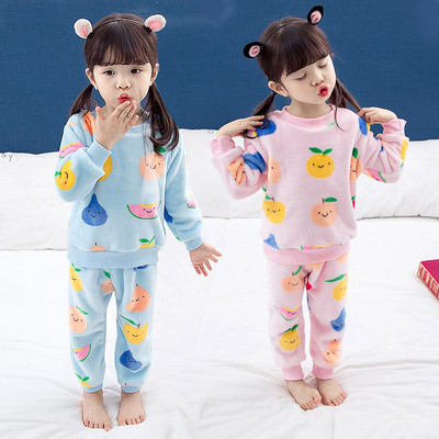 Детска пижама в син и розов цвят за момичета