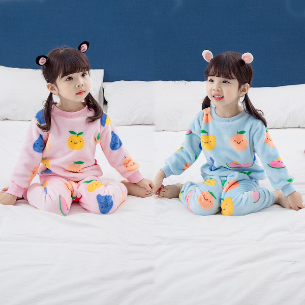 Gyerek pizsama kék és rózsaszín színben lányoknak