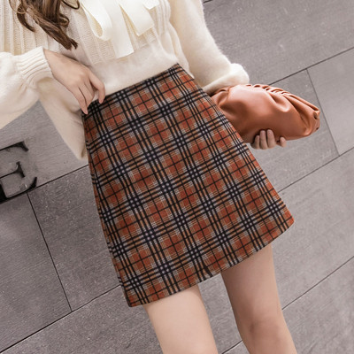 Új modell kockás női rövid szoknya több színben