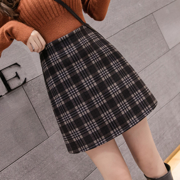 Új modell kockás női rövid szoknya több színben