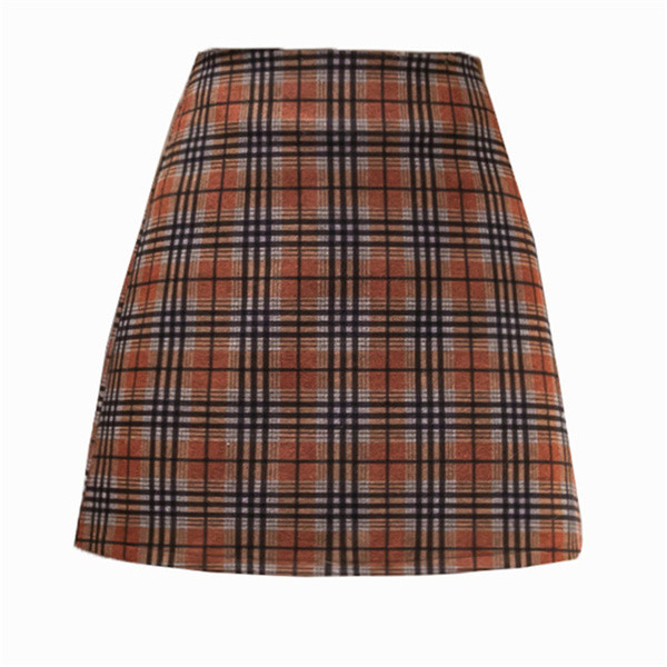 Új modell kockás női rövid szoknya több színben