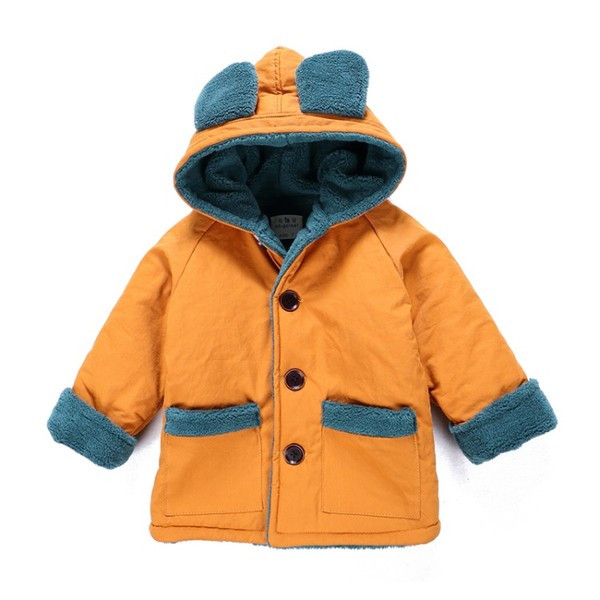 Modern gyerekkabát két színben 3D elemmel fiúknak