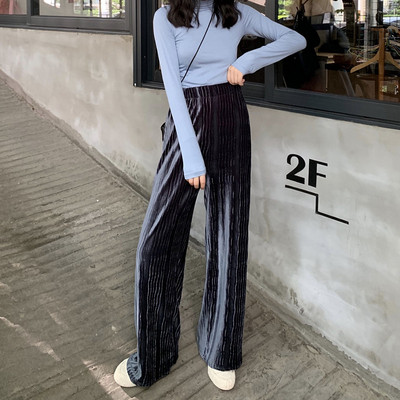 Pantaloni de dama in trei culori cu talie elastica